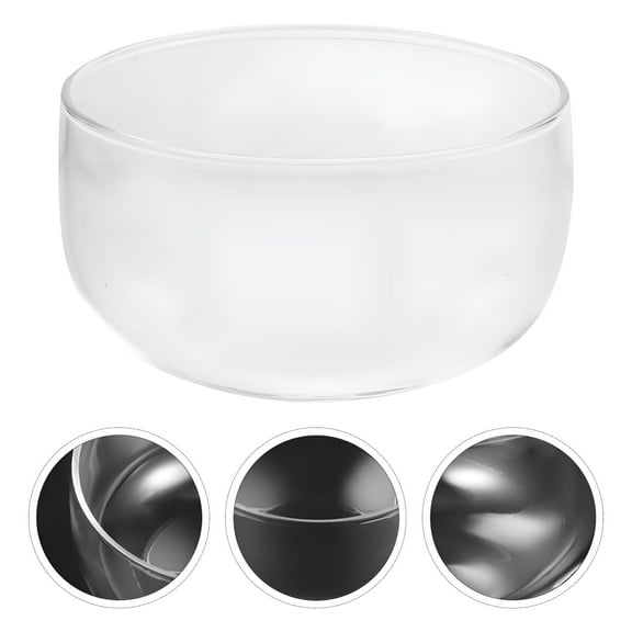 ACDANC Glass Salad Bowl Mixing Bowl: for Soup Salad Popcorn Snack Fruit Pasta Oatmeal Transparent Storage Container 550ml