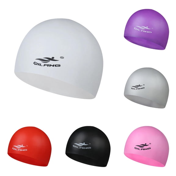 Silicone Swimming Cap High Elasticity Hair Comfortable Fit for Adult Swim Training Medium Board Short
