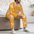 thumbnail image 7 of Honeii Flying Ducks Pattern Mens Pajamas Set,2pcs Men's Lounge Long Sleeve Sleep Shirt and Pajama Bottoms Sleepwear Set,Mens Pjs Sets-XX-Large, 7 of 7