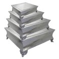 thumbnail image 1 of Benzara ETD-EN12115 Peculiar 4 Piece Square Cake Stand Hammed, 1 of 1