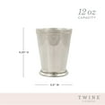 thumbnail image 3 of Twine Mint Julep Cup, Silver Plated Brass, Cocktail Tumbler, Gifts, 12oz, 3 of 7