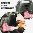 thumbnail image 4 of Naloa Forest Meditating White Tiger 2Pcs Anti-Kick Back Seat Cover Kick Mat, Car Seat Protector with 3 Storage Pockets, 4 of 8