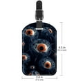 thumbnail image 6 of Square 2Pack PU Leather Halloween Eyeballs Cruise Luggage Tag with Privacy Cover and Name ID Tag for Travel Handbags Backpacks Luggage Tags, 6 of 6
