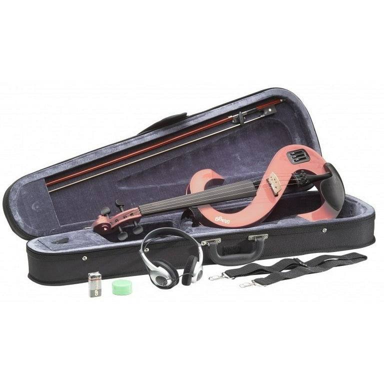 Stagg EVN 44 Series Electric Violin Outfit 4/4 Pink - Walmart.com