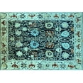 thumbnail image 1 of Ahgly Company Indoor Rectangle Oriental Light Blue Traditional Area Rugs, 2' x 5', 1 of 4