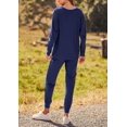 thumbnail image 2 of Conjunto Deportivo PRETTYGARDEN para Mujer 2 Piezas Canalé Azul Oscuro Talla M, 2 of 8