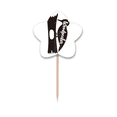 thumbnail image 1 of Woodpecker Black And White Animal Toothpick Flags Star Lable Cupcake Picks, 1 of 3