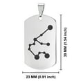 thumbnail image 2 of Stainless Steel Aquarius (Water Bearer) Astrology Constellation Dog Tag Pendant Necklace, 2 of 3