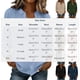 thumbnail image 3 of Craaazy Women's Relaxed Fit V Neck Blouse, Solid Color Long Sleeve Ruffle Accent Top, Loose Comfy Cotton Linen Tee for Work & Daily Wear Gifts, 3 of 6
