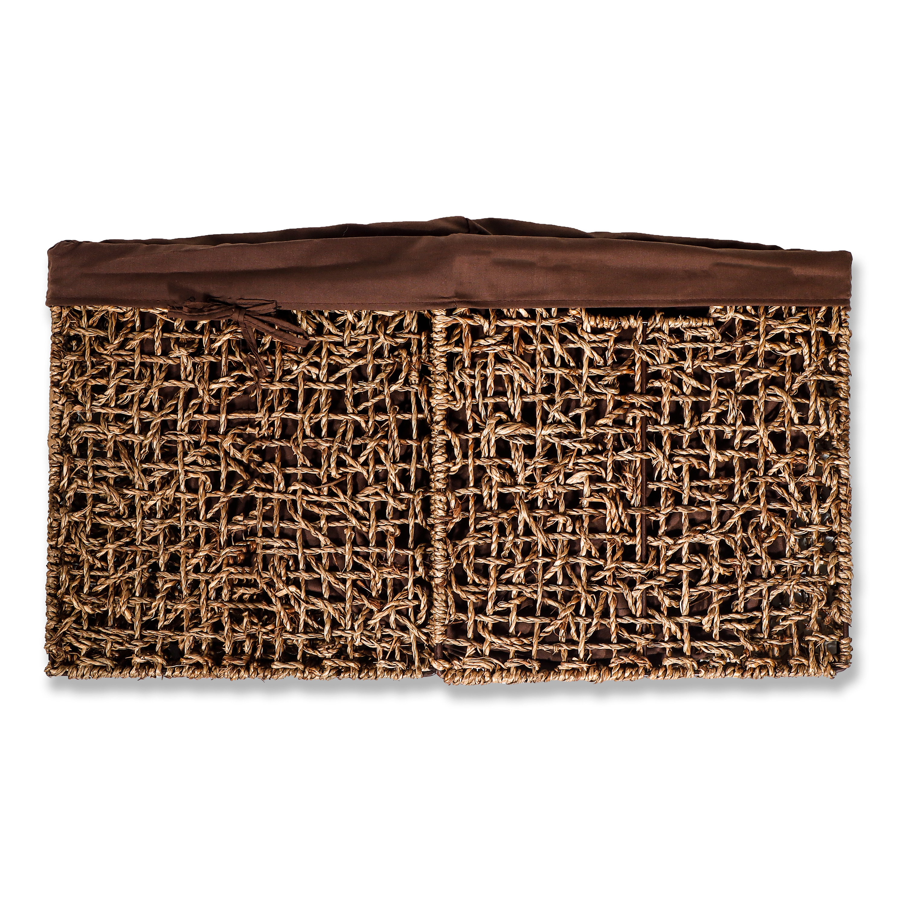 Trademark Innovations Iron/Seagrass Storage Basket, Set of 2