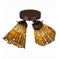 thumbnail image 7 of Meyda Tiffany 163434 Delta 2 Light 10" Wide Semi-Flush Ceiling Fixture - MultiColor, 7 of 7