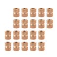 thumbnail image 1 of Wekity M4x6mm Female Thread Knurled Nuts Hx8mm OD Brass Threaded Insert Embedment Nuts Hydraulic Welded Joint Injection Molding Assortment Kit for 3D Printing Injection Molding 50PCS-0621, 1 of 5