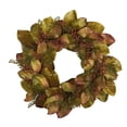 thumbnail image 1 of Nearly Natural 4498 30 in. Fall Magnolia Leaf & Berries Artificial Wreath, 1 of 1
