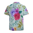 thumbnail image 3 of High Quality Hawaiian Shirts for Men Short Sleeve Aloha Beach Shirt Floral Summer Casual Button Down Shirts Blouses VHBJC6, 3 of 7