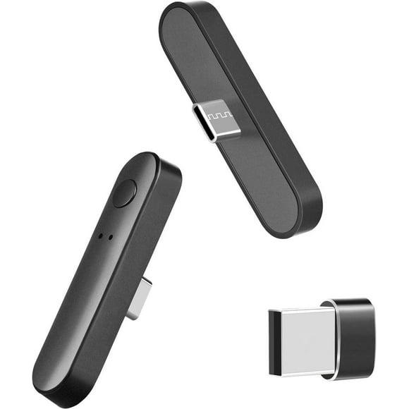 Type C Bluetooth 5.0 Transmitter USB Gaming Console PC Wireless Audio Transmitter for PS4, PS5, Switch, PC with Low Latency and AptX Adaptation, Type-c to USB Adapter Included