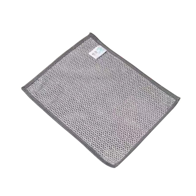 Matoen12 3 Pcs Multipurpose Steel Wire Dishwashing Rags, Non-Scratch & Easy Rinsing, Perfect for Dishes, Sinks and Counters