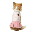 thumbnail image 5 of Oodles Pink Striped Cherries Pleated Tennis Spring Dog Dress, XS, 5 of 8