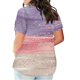 thumbnail image 3 of Fiudx Ofertas Flash Del Día Blusas de Talla Grande para Mujer, Blusa con Cuello En V, Blusa Informal Holgada de Manga Corta de Verano, 3 of 5