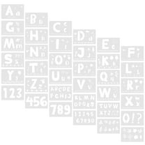 Luxshiny 36Pcs Holiday and Christmas Stencils for Painting on Wood Durable Plastic White