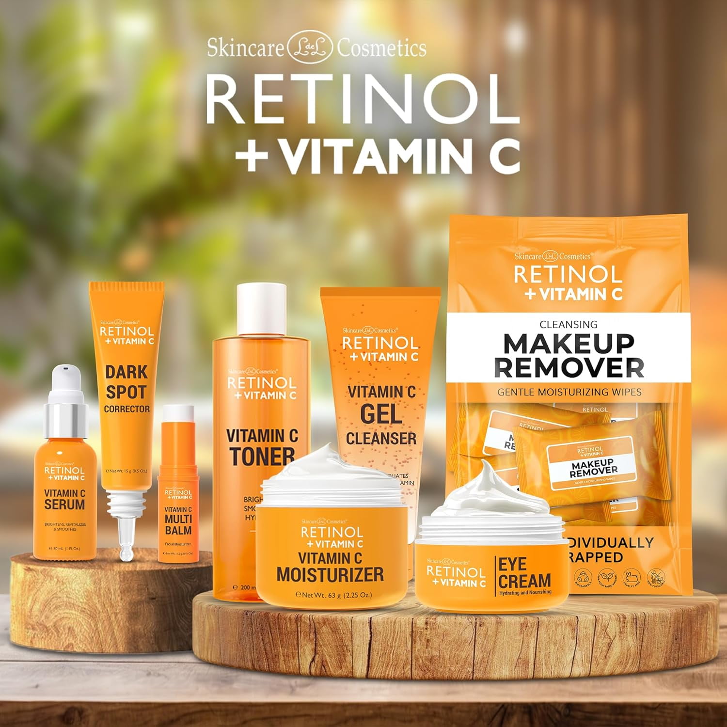 LIVAURA Retinol + Vitamin C Face Serum - Anti Aging Facial Serum, Evens Skin Tone, Diminishes Fine Lines and Wrinkles, Sun Damage & Dark Spots, Restores Radiance, Locks In Moisture - 1 FL. Oz