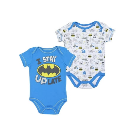 DC Comics Baby Boys' Batman Bodysuit 2 Pack