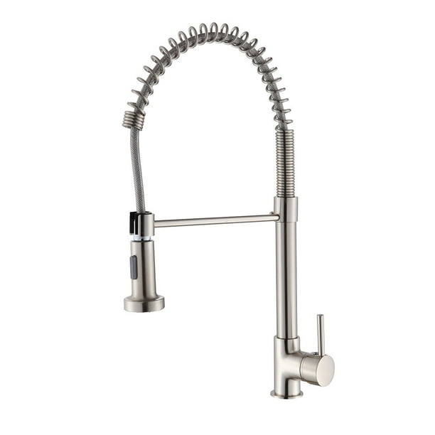 Buy Hive Kitchen Faucet Brushed Nickel Pull Down Swivel Spout Out