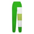 thumbnail image 6 of Women's Sweatpants Casual Color Blocked Printed Drawstring Loose Green Sweatpants Long Pants (L), 6 of 6