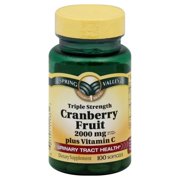 Spring Valley Standardized Extract Cranberry Softgels, 84 mg, 100 Count