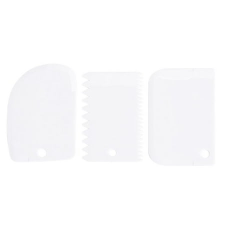 

ZUARFY 3 Pcs DIY Cake Bowl Scrapers Set Plastic Dough Cutter for Home and Kitchen Fondant Icing Edge Decorating Tools Supplies