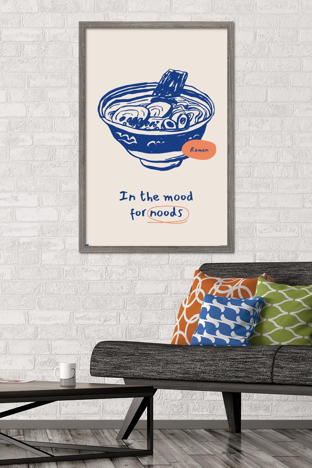 In The Mood For Noods Wall Poster, 22.375" x 34" Framed