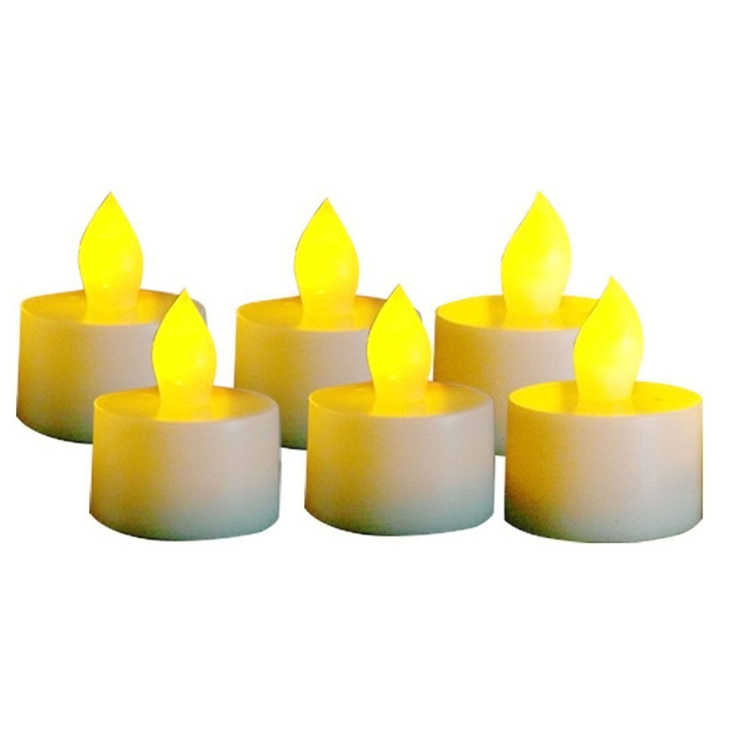SUNKONG Xmas Flameless LED Tealight Candles with Timer 6count