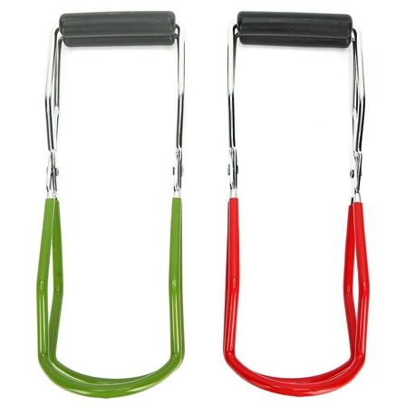 2-Pack Stainless Steel Canning Jar Lifter Tongs with Grip Handle for Wide Mouth Feeding Bottles