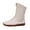 White, variant on Low-Heeled Ankle Boots For Women Solid Color Design With Pu Upper Us Size 6 Foot Length 9.25 Inches Suitable For Leisure Occasions
