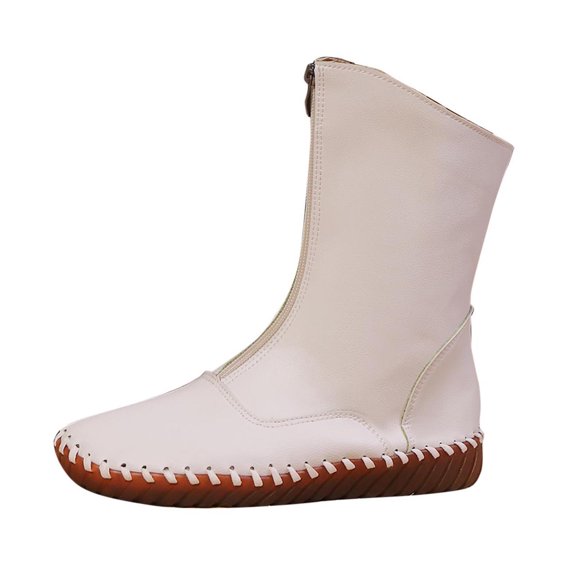 gakvbuo Short Boots For Women Short Boots Women's Low-Heeled Ankle Boots Boot Solid Color Boot Comfortable Casual Shoes