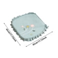 thumbnail image 2 of Embroidered Lace Edge Dining Chair Seat Cushion Light Gray Breathable Polyester Anti- Tie-on Kitchen Chair Pad, 2 of 5