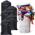 thumbnail image 2 of Nomeni Home Textile Storage,Storage Case,Black Backpack Laundry Bag with Shoulder Straps Large Travel Backpacks Extrawith Drawstring Closure for College Travel Laundromat Apartment Outdoor（3Pcs）, 2 of 7