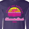 thumbnail image 4 of Inktastic Summer Enjoy the Sunshine Clearwater Beach Florida in Pink Long Sleeve T-Shirt, 4 of 5