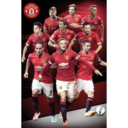 Manchester United Player Collage 14/15 Soccer Sports Poster 24x36