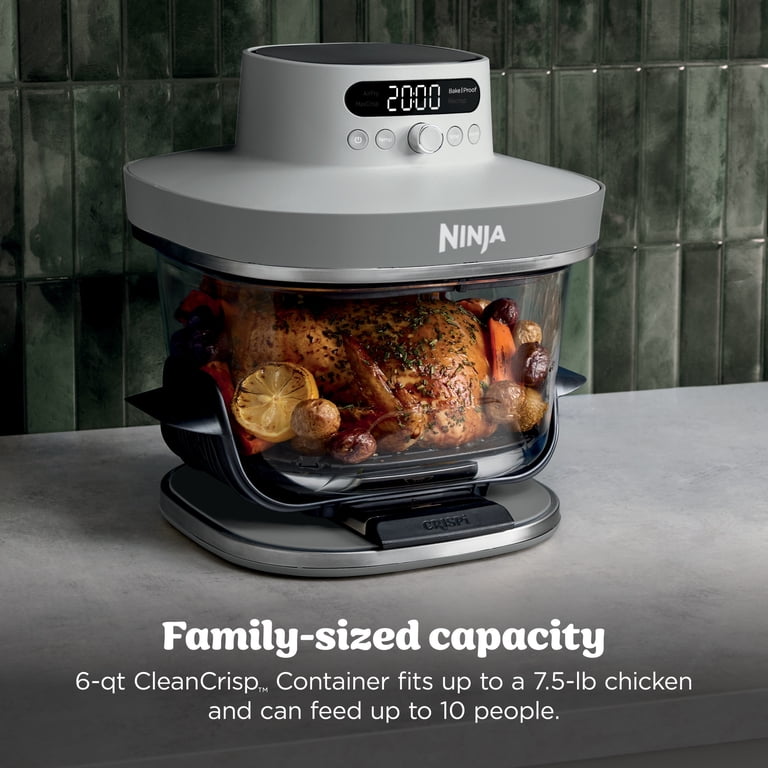 Ninja Crispi Pro Glass Air Fryer 6-Qt, 4-in-1, Air Fry Bake