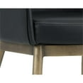 thumbnail image 6 of Maklaine 19" Modern Faux Leather Dining Armchair in Vintage Black, 6 of 7