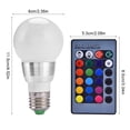 thumbnail image 3 of E27 3W RGB LED Lámpara de luz de vela que cambia de color Bombilla + Kit de control remoto, 3 of 8
