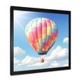 thumbnail image 2 of Designart "Hot Air Balloon Adventure Sky High Journey I" Transportation Framed Wall Art Decor - Modern Pink Hot Air Balloon Bedroom Framed Canvas Wall Art, 2 of 6