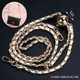 thumbnail image 6 of Gustave DIY Alloy Leather Flat Chain Strap Handbag Chains Purse Chain Straps Shoulder Cross Body Replacement Straps with Metal Buckles (White), 6 of 8