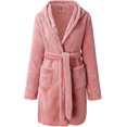 thumbnail image 1 of Warm Bathrobes For Women Plus Size Hooded Soft Long Lightweight Nightgown Full Length Terry Cloth Robe Sleepwear, 1 of 1