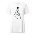 thumbnail image 4 of Pompotops Chemises Mode Décontractée pour Femmes Manches Courtes Tee-Shirt Ample Tunique Blouse, 4 of 4