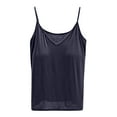 thumbnail image 2 of UPPADA 2025 Racerback Tank Tops for Women Built In Bra Spaghetti Strap Sleeveless Camisole Shirts V Neck Plain Basic Undershirts Tank Tops for Women 2025 Loose Fit Plus Size Clearance, 2 of 6