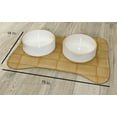 thumbnail image 2 of Simply Daisy Basketweave Bone Shape Pet Feeding Mat for Dogs, 2 of 3