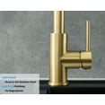 thumbnail image 6 of Havin Gold Kitchen Faucet with Pull Down Sprayer, High Arc Stainless Steel Material, with cUPC Ceramic Cartridge,Without Deck Plate,Fit for 1 Hole Kitchen Sink or Laundry Sink,Brushed Gold, 6 of 7