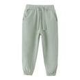 thumbnail image 2 of TZEWGL 3 Multi Packs Set Autumn Solid Elastic Waist Sweat Pants For Children Straight Bottoms Trousers For Girl size 5-6T, 2 of 4