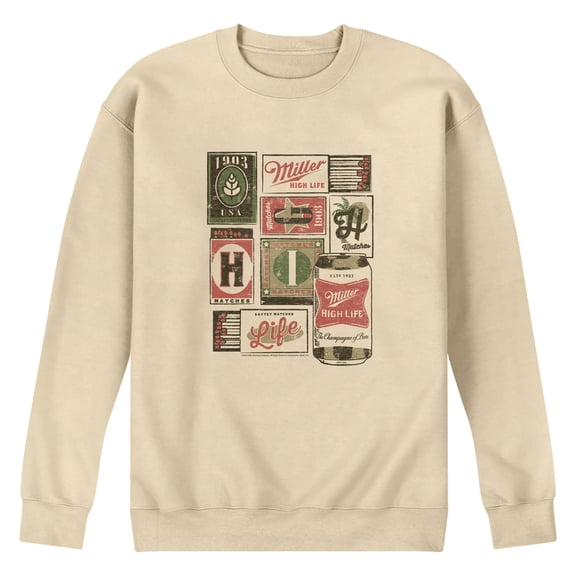 Miller High Life - Match Box Collage Graphic Fleece Sweatshirt